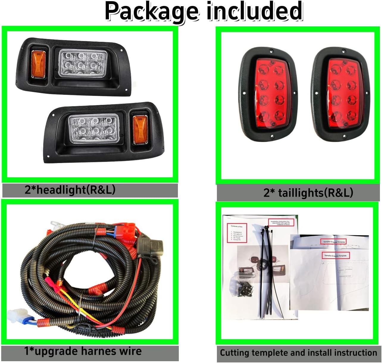 Dr.Acces Golf Cart LED Light for Club Car DS LED Light | Headlights Taillight DS Gas & Electric golf carts (1993 & up) 12V