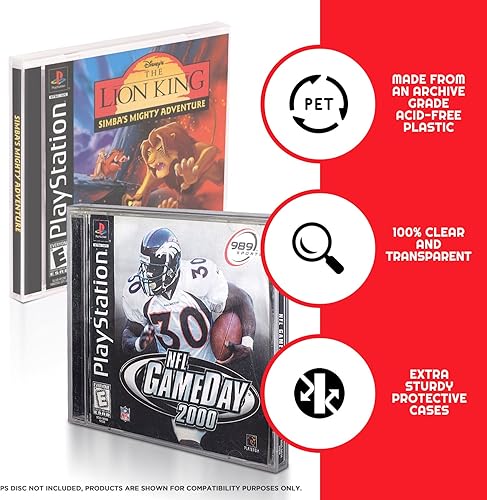 Miniatura 7 de Protector de caja de juegos compatible con CD Jewel Games, PS1 Games Clear Case  Bolsas de venta al por menor a granel de 0.014 in  Estuche de