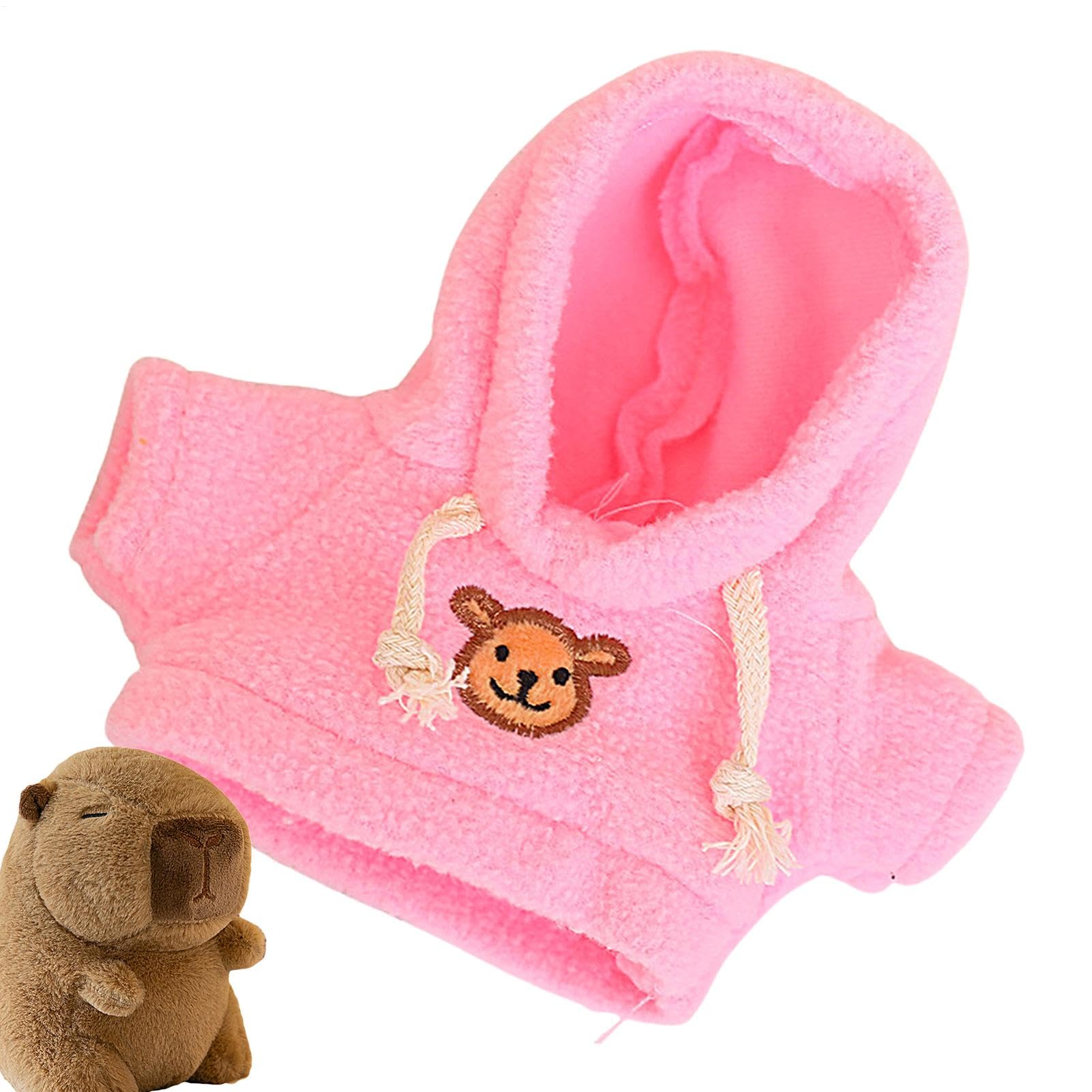 Vestiti per bambole di peluche, vestiti per costruire un orso, Maglione con cappuccio con orso, Simpatica felpa con cappuccio Capibara vestiti bambola di maglione per bambini ragazzi ragazze, bambole