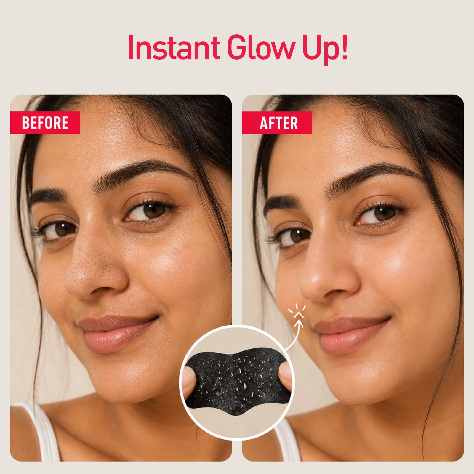 Sirona Bamboo Charcoal Blackheads Remover Nose Strips for Women – Pack of 4 * 2 | Painless & Instant Removal of Whiteheads, Blackheads, Pore Cleanser, Dirt & Oil 2