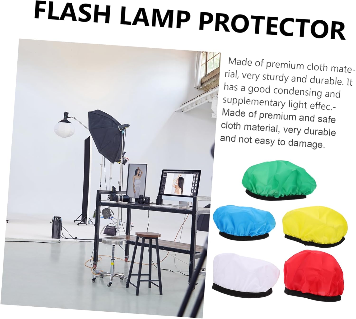 20pcs Gentle Cloth Lampshade Round Flash Lamp Shade for Photography Soft Light Diffuser Design for Strobe Lighting