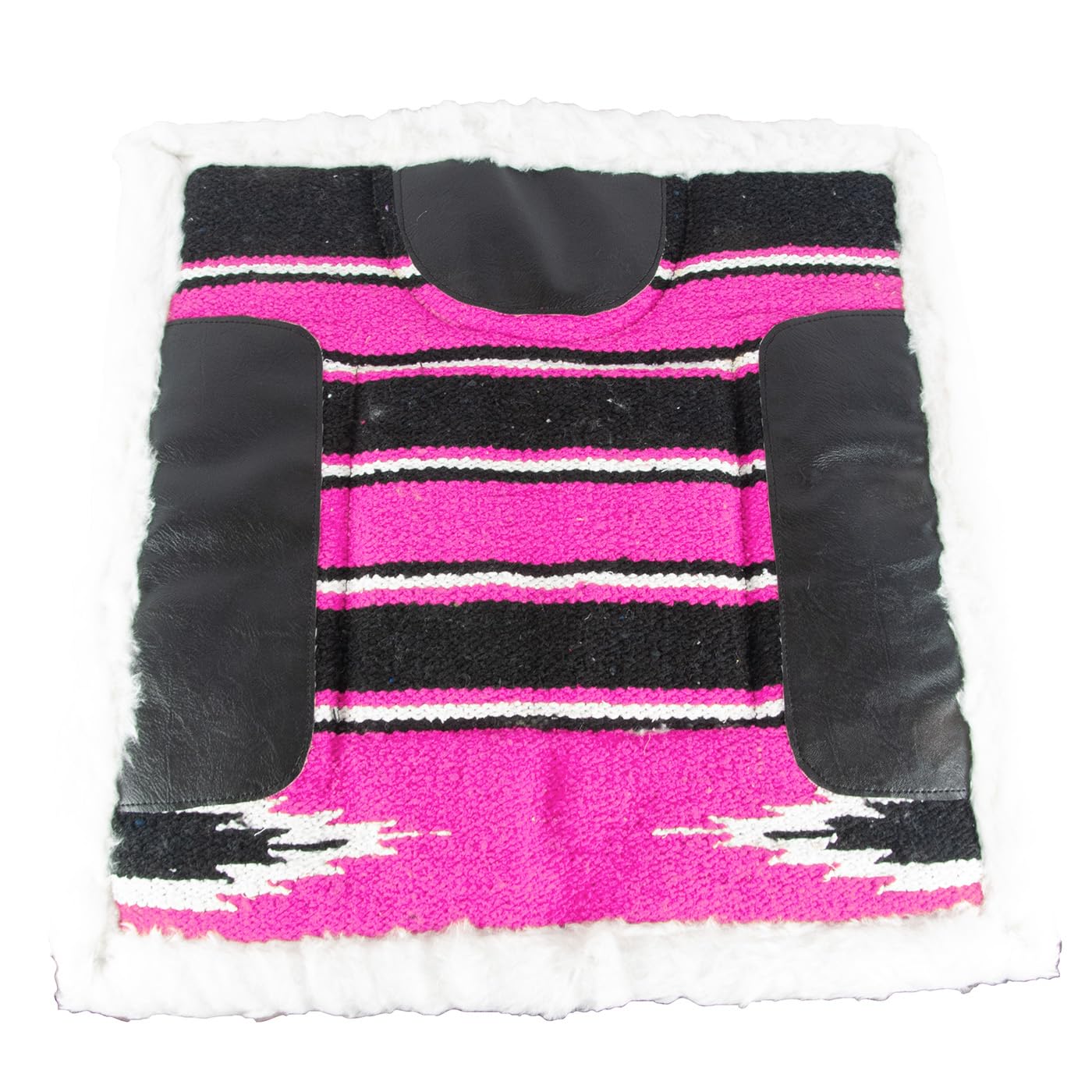 Brama West Westernpad Nikan – con bordo in pelliccia sintetica assorbente – nero/rosa – dimensioni 80 x 80 cm