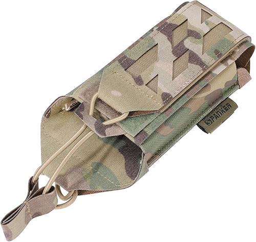 Miniatura 4 de EXCELLENT ELITE SPANKER Funda de radio universal táctica Molle Bolsa de radio ajustable para cinturón de servicio, chaleco para Walkie Talkie de dos