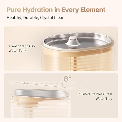 Miniatura 4 de Enabot EBO ROLA - Fuente de agua para gatos inalámbrica fuente inteligente para mascotas a pilas, dispensador de agua para gatos sin bombas, bandeja