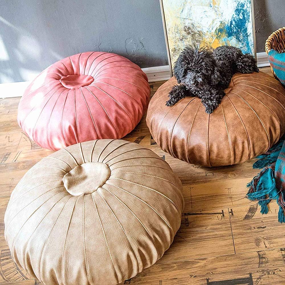 プーフ オットマン カバー、ボヘミアン ハンドメイド フットスツール