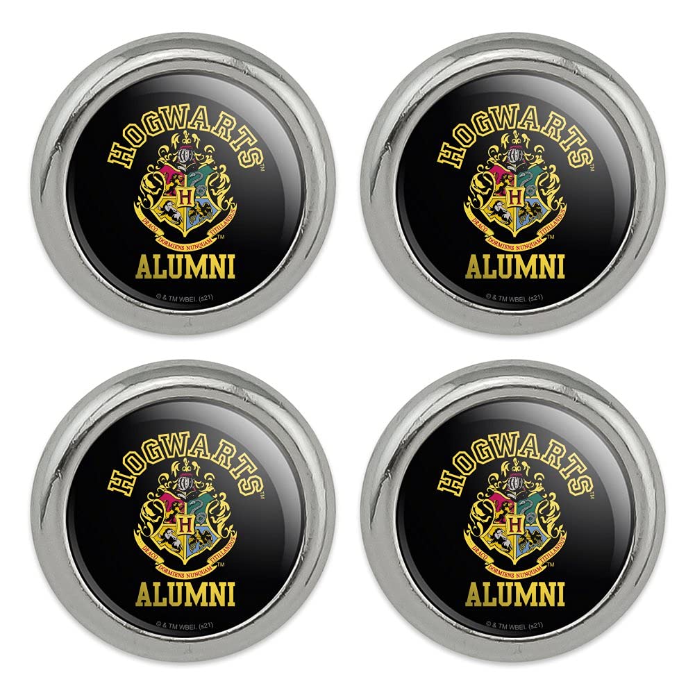 Harry Potter Hogwarts Alumni Crest Metal Craft Sewing Novelty Buttons - Set of 4