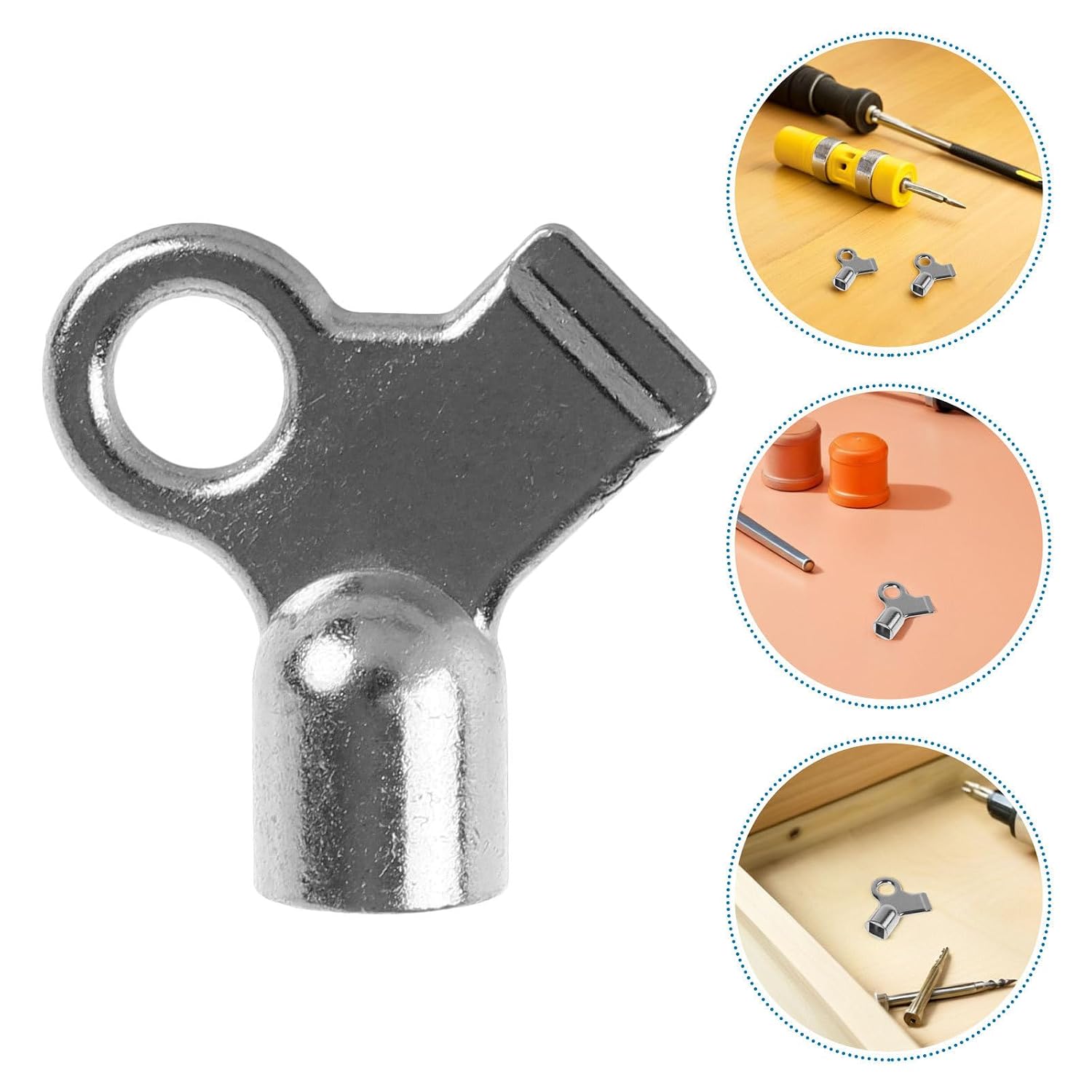 6 Pcs Zinc Alloy 5mm Square Radiator Bleed Key