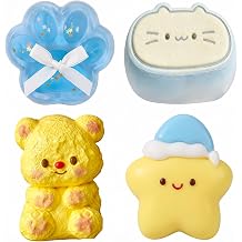 4 Taba Squishy, Squishy Set, Squishies, Adorable and Diverse, Ideal for Desk Decorators and Home Decoration Aficionados