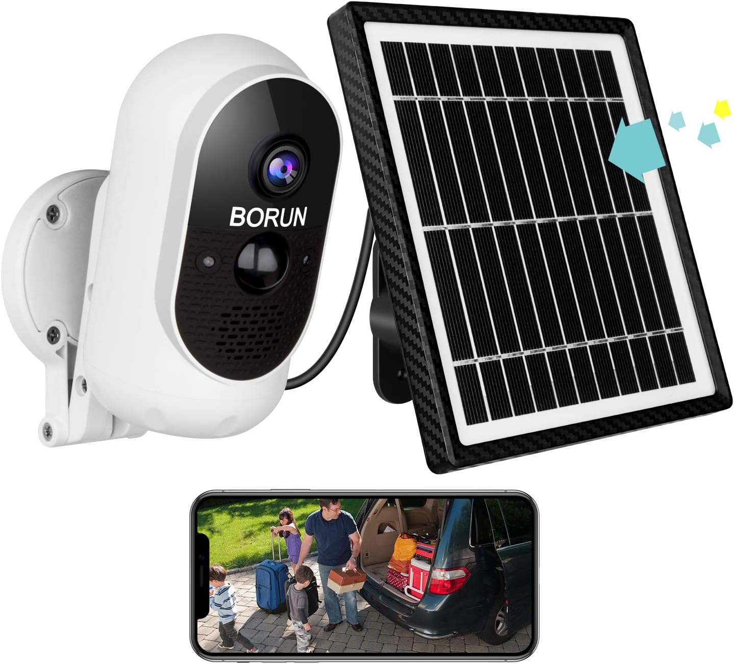 Wireless Outdoor Security Camera with Solar Panel, Kuwait Ubuy