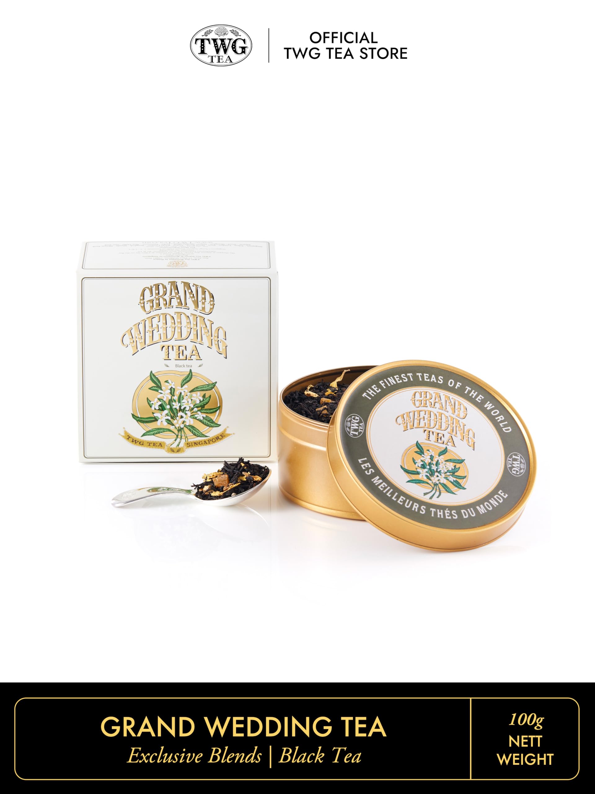 Amazon.co.jp: 【TWG Tea】Grand Wedding Tea｜缶入り茶葉100g｜華やか