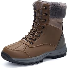 BEMIRO Women's Snow Boots Waterproof Lightweight Fur-Lined Mid-Calf Boots