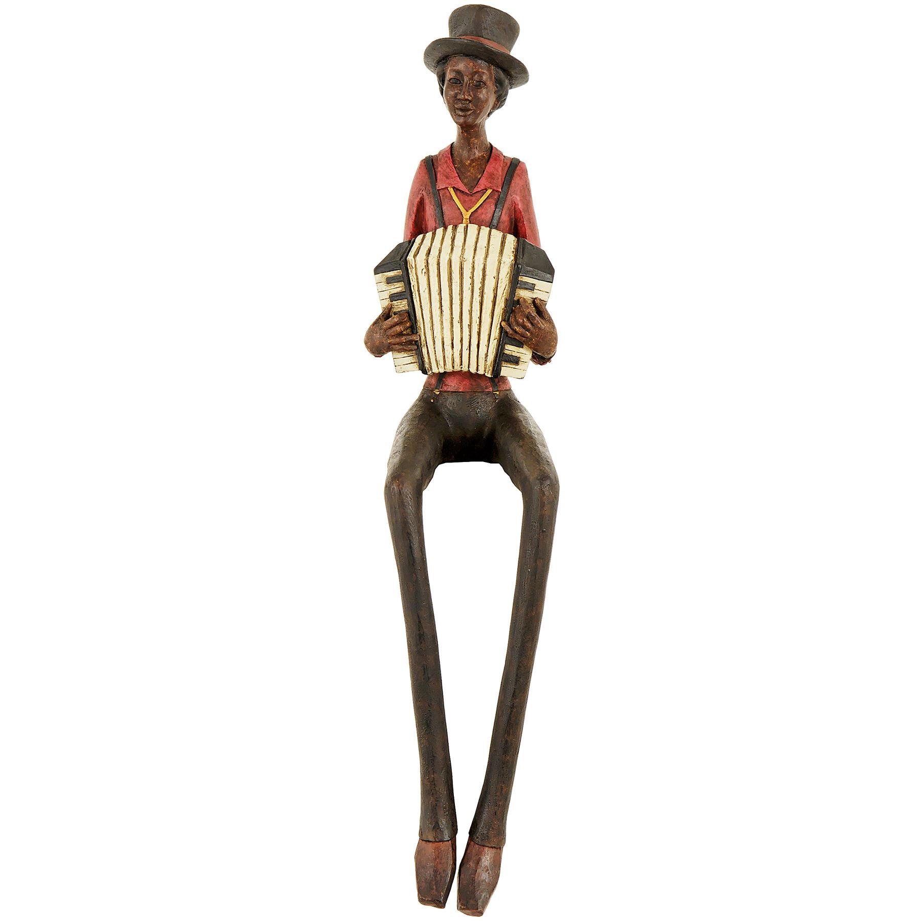 Hill Interiors Mixed Hill 1975 Sitting Jazz Band Squeeze Box, Resin, One, 0263