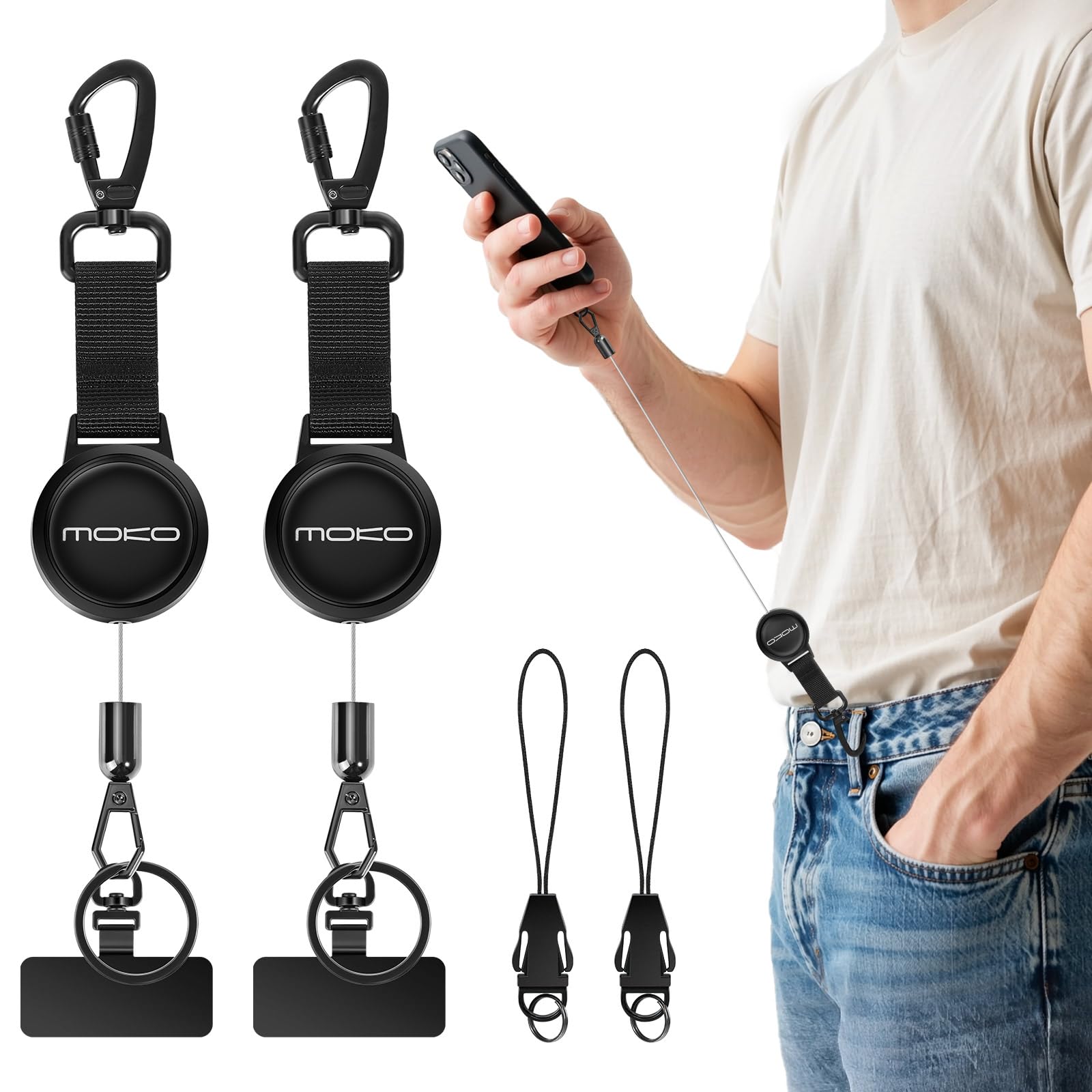 Amazon.com: MoKo Anti-theft Phone Tether, Phone Lanyard & Keychain