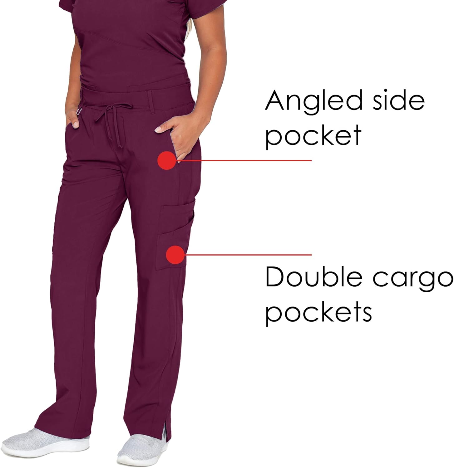 Best Cyber Deals 🔥 Grey's Anatomy Signature 2218 Women's Olivia Scrub Pant Wine S