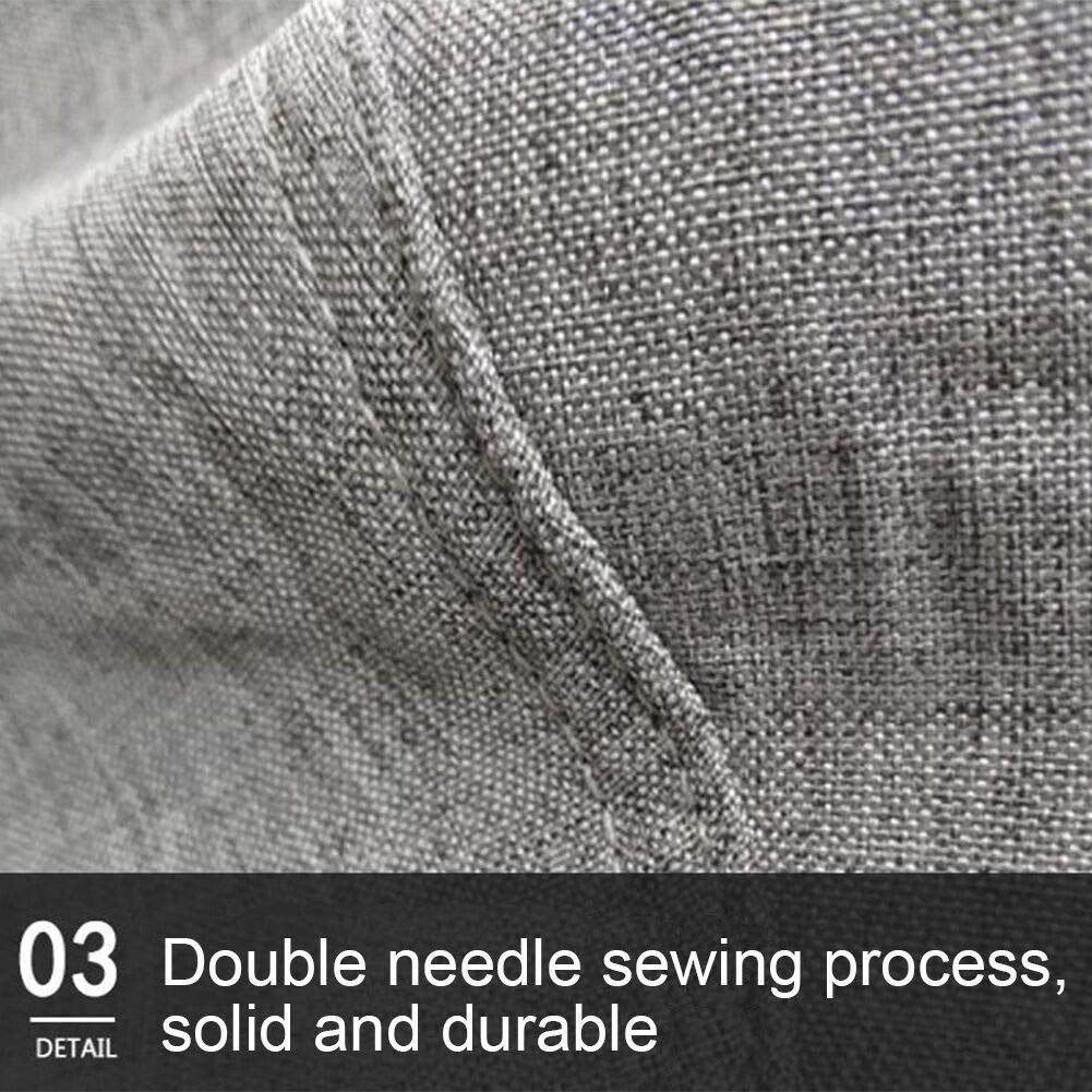 STTC Sitzsack Abdeckung aus Premium-Leinen, Riesen-Sitzsack-Hülle Outdoor Sitzsack Bezug ohne Füllung, Perfekte Passform für Country Interiors,Dark Gray,L