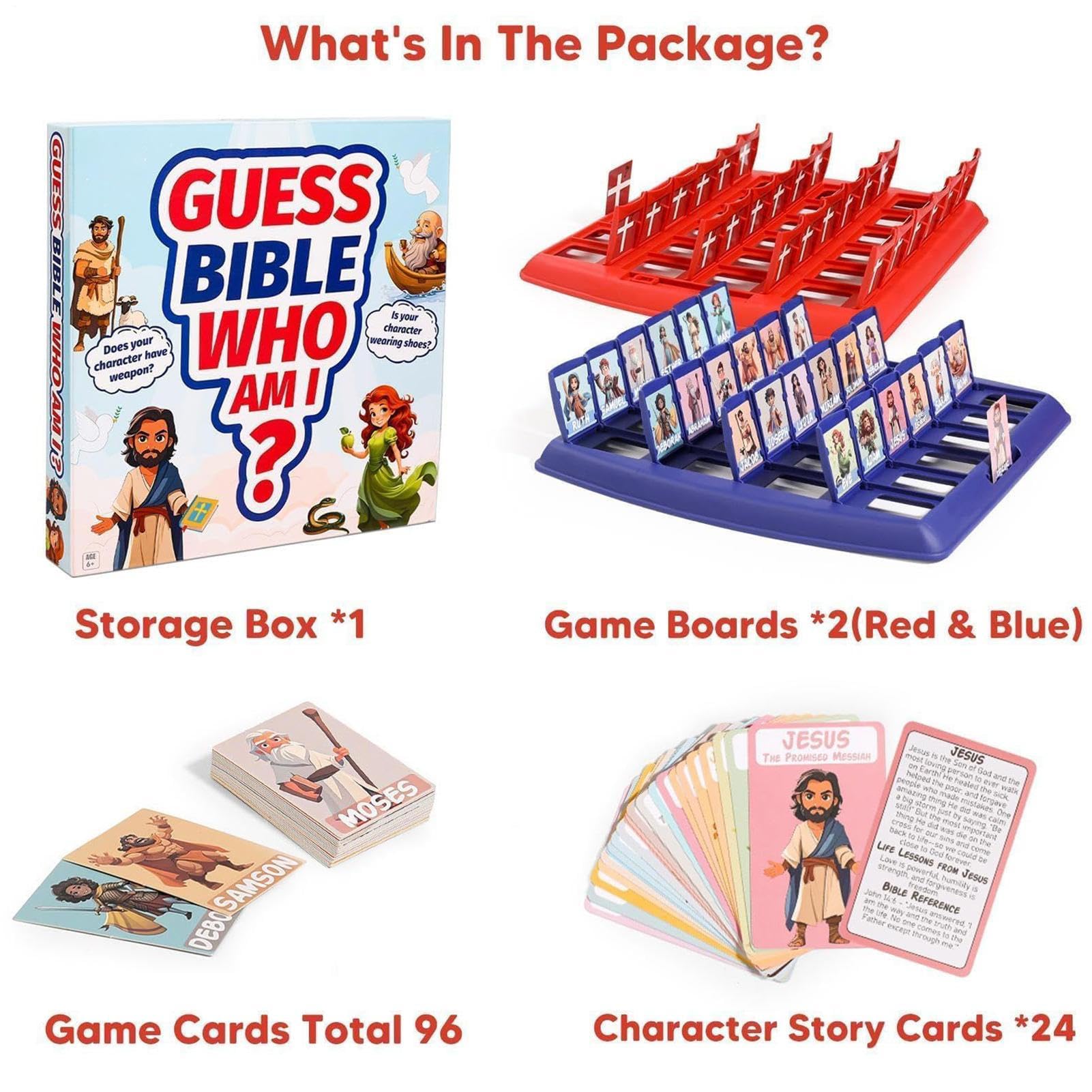 Bible Game For Kids Guess Who Bible Game – 24 Bible Characters With ...