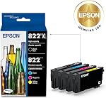 EPSON 822 DURABrite Ultra Ink High Capacity Black & Standard Color Cartridge Combo Pack (T822XL-BCS) Works with Workforce Pro WF-3820,3823, 4820, 4830, 4833, 4834