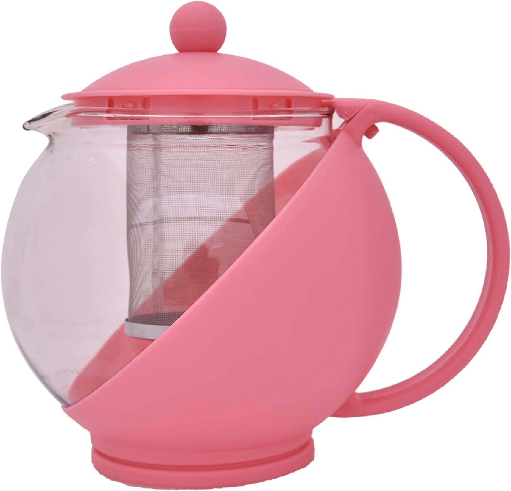 Glass Teapot, Kettle with Removable Stainless Steel Infuser and Lid for Loose Leaf and Blooming Tea - Strong Borosilicate Clear Glass Tea Pot by Thrifty Shopper