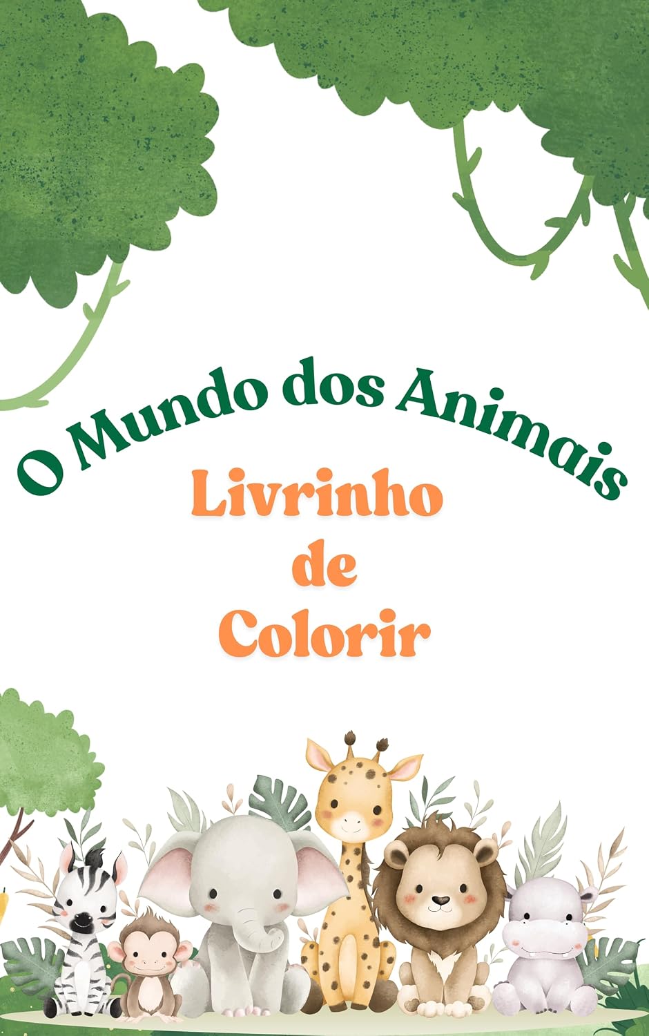 O mundo dos Animais: Livrinho para Colorir (Portuguese Edition)