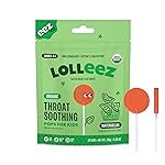 Lolleez Organic Lollipops for Kids Sore Throat Relief, Watermelon Perfect for Soothing A Sore Throat While Tasting Great, Watermelon Flavor, 28 Count