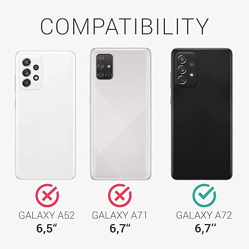 Miniatura 6 de kwmobile Funda compatible con Samsung Galaxy A72 - Funda protectora de silicona TPU suave y delgada - Gris claro mate