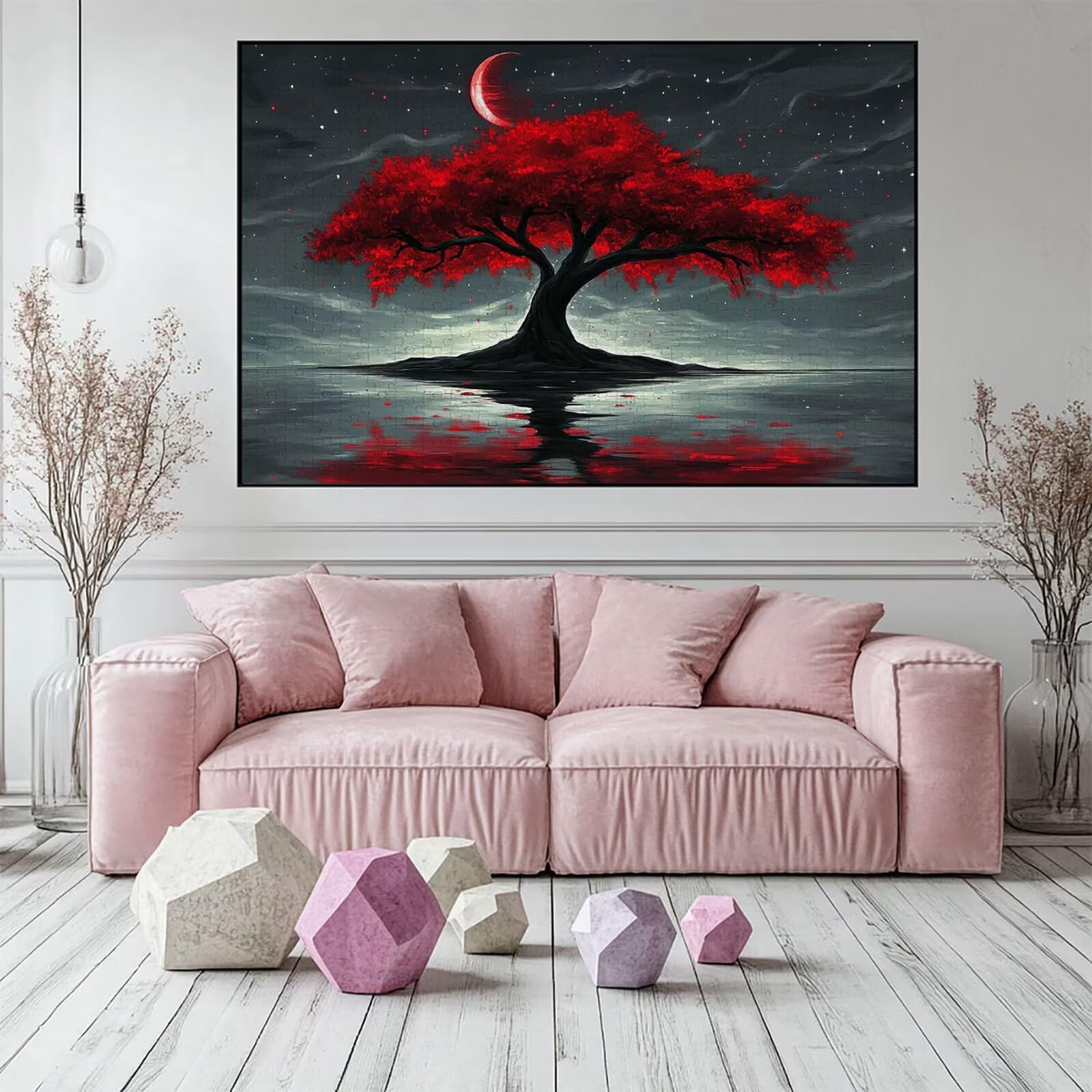 Puzzle 3000 elementów Krajobraz Drzewo dla dorosłych 122 x 81 cm Unikalne Rzemiosło Klasyczne 3D Drewniana układanka do rodzinnych gier aktywnych, układanka zrób to sam do dekoracji ścian domu