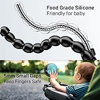 Vista 4 de Ventilador portátil para cochecito de 20000 mAh, oscilación automática de 120°, ventilador de bebé 3 en 1 con luz LED, trípode flexible desmontable