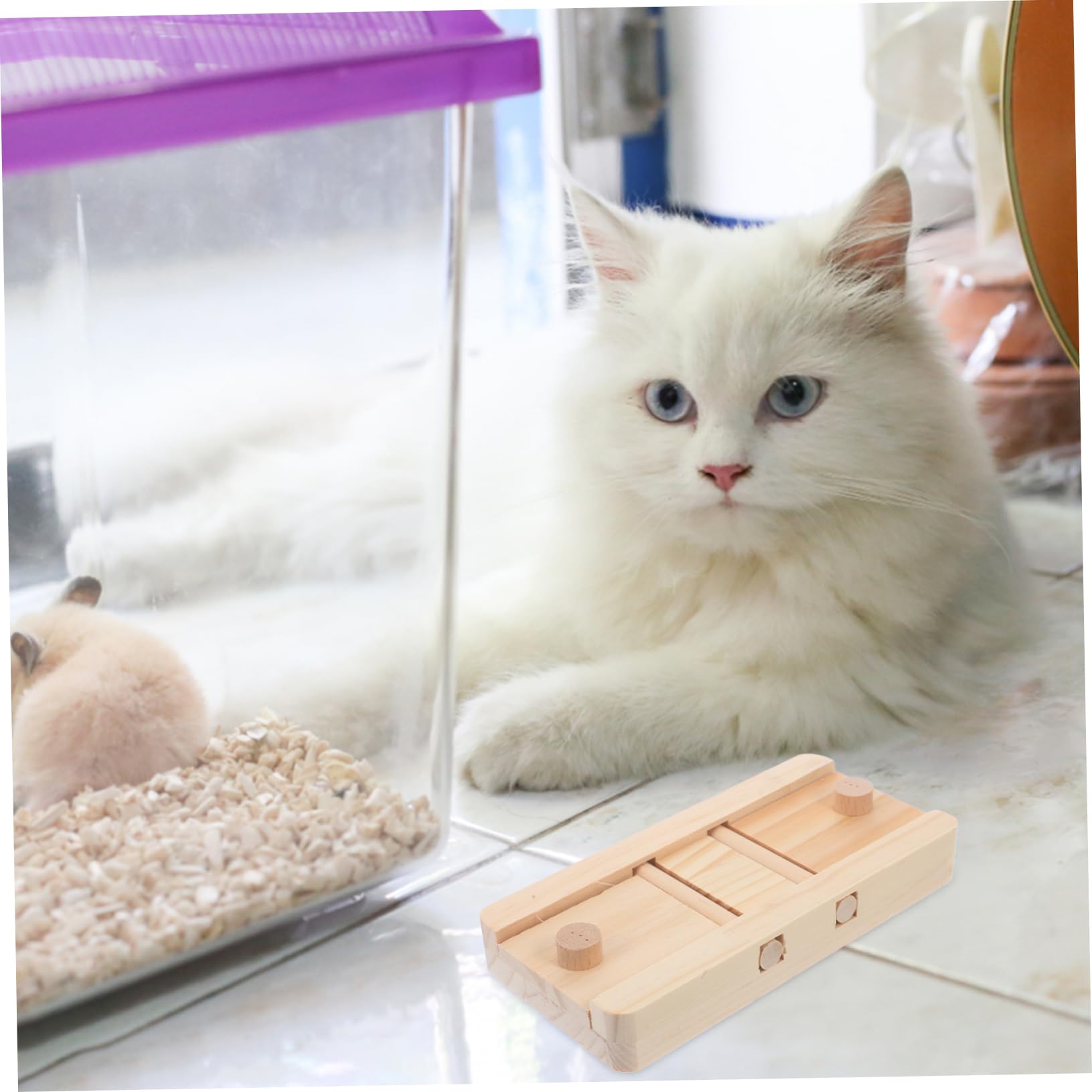 BESPORTBLE 8piezas Juguete Interactivo De Madera para Hamster y Conejos Almacenamiento De Snacks y Golosinas Juguete De Forrajeo para Mascotas Pequeñas