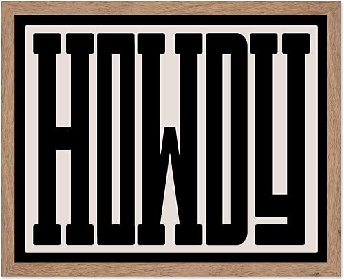 Miniatura 67 de Poster Master Howdy - Póster de tipografía beige retro, arte occidental, arte del salvaje oeste, arte moderno, regalo para hombres y mujeres,