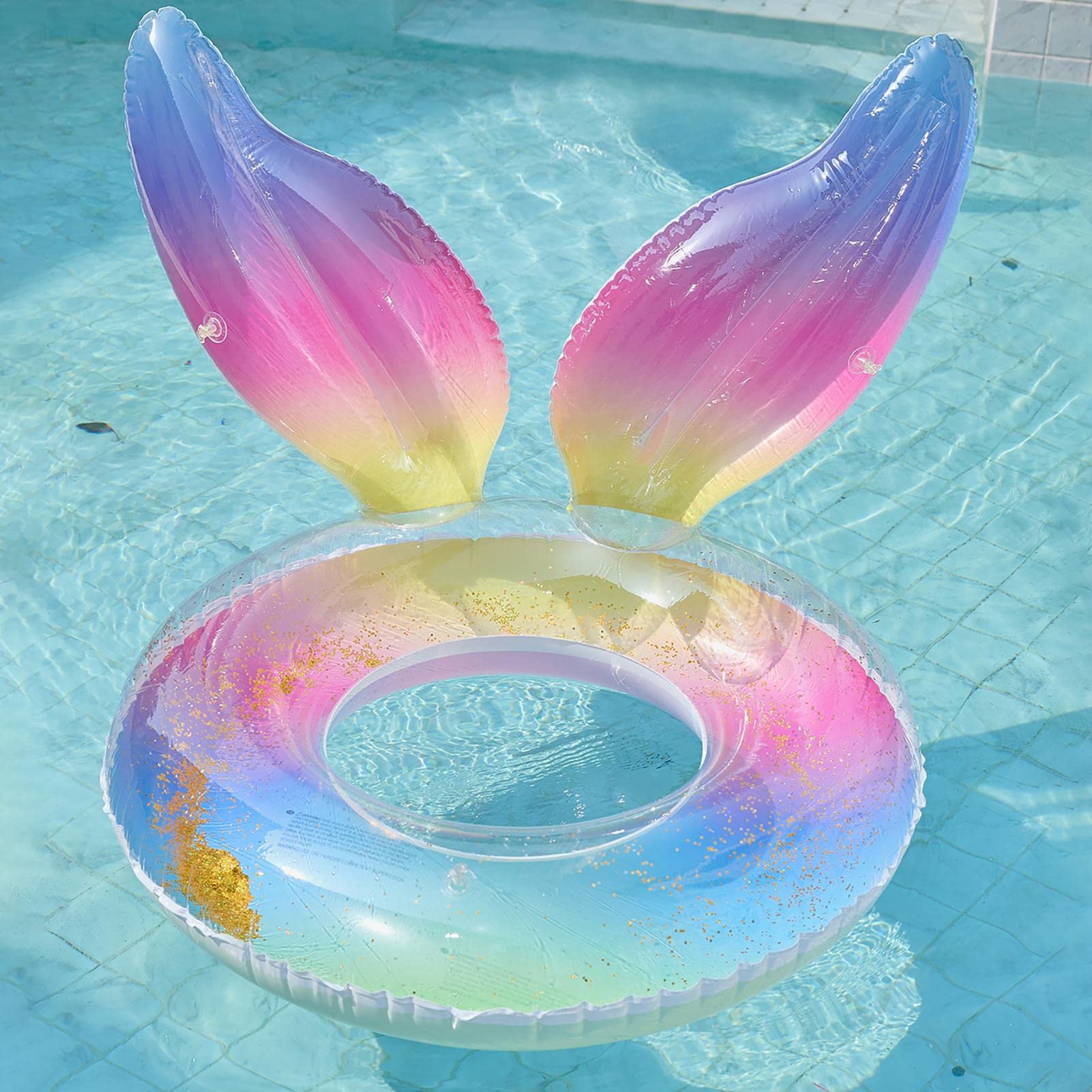 Bouée Sirène Gonflable Pailletée Pour Enfants 3-9 Ans - Idéale Piscine, Plage, Jeux Aquatiques