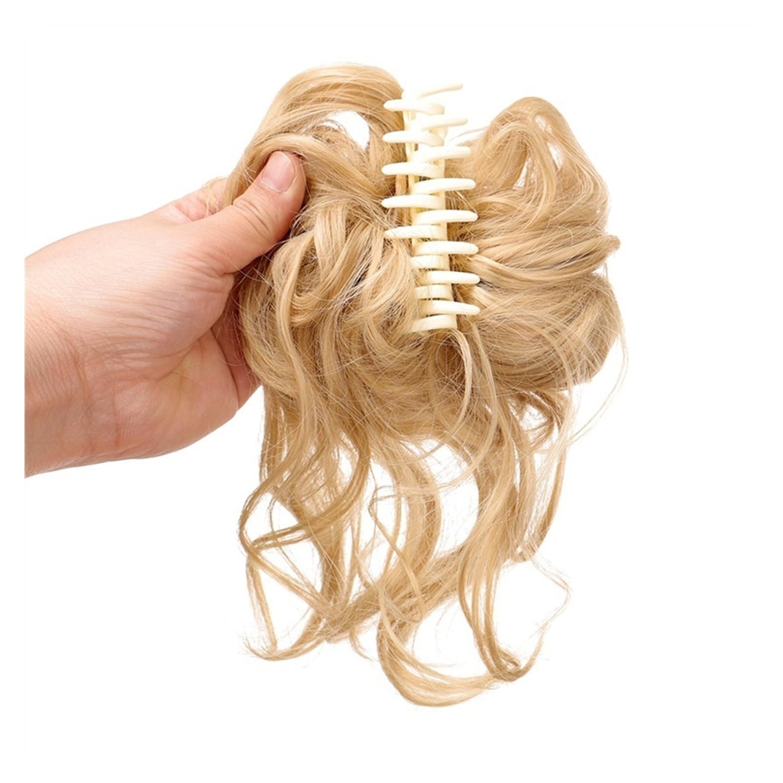 treski kok dla kobiet Syntetyczny Chignon Claw Clip-in Rozczochrany kok Kawałek falistych kręconych Przedłużanie włosów Chignon Potargane updo Włosy Koczki Kucyk Treski z klipsem dla kobiet Przedłuż