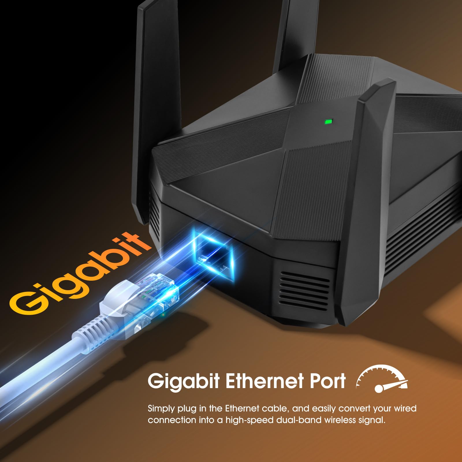 WiFi 6 Repetidor WiFi para Casa, 3000M Repetidor WiFi con Gigabit LAN | Modo AP, WPA3, MEETOWN Amplificador Señal WiFi para Oficina, Cubre hasta 1115 sq.ft 99 dispositivos