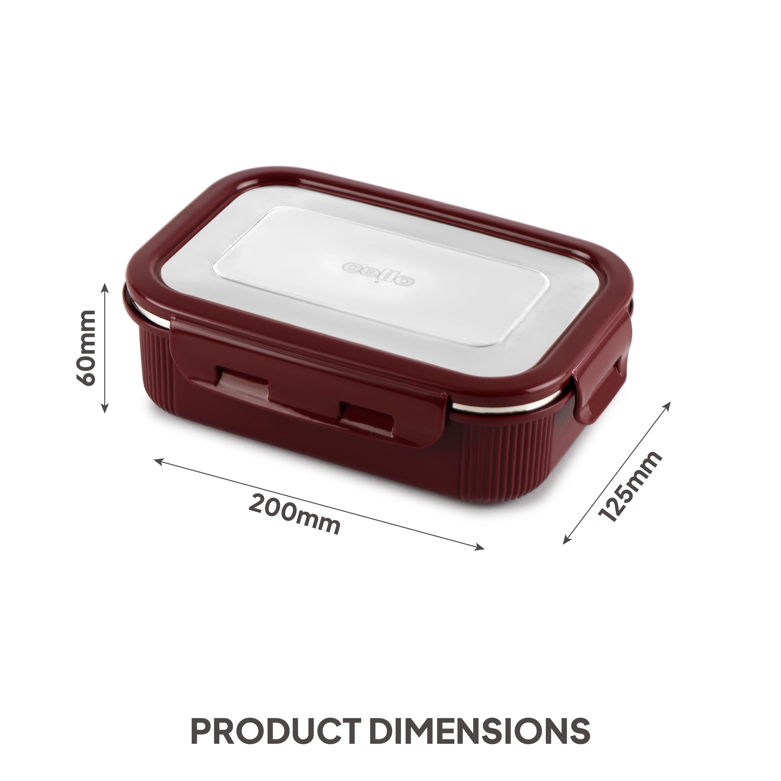 Buy CELLO Microtech 600 Stainless Steel Insulated Lunch Box for