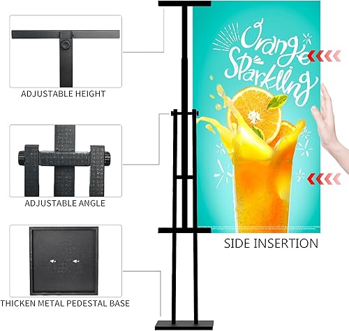 Miniatura 6 de Soporte para letreros, soporte para póster, soporte ajustable para letreros de hasta 42 pulgadas, ideal para bodas, restaurantes o negocios (paquete