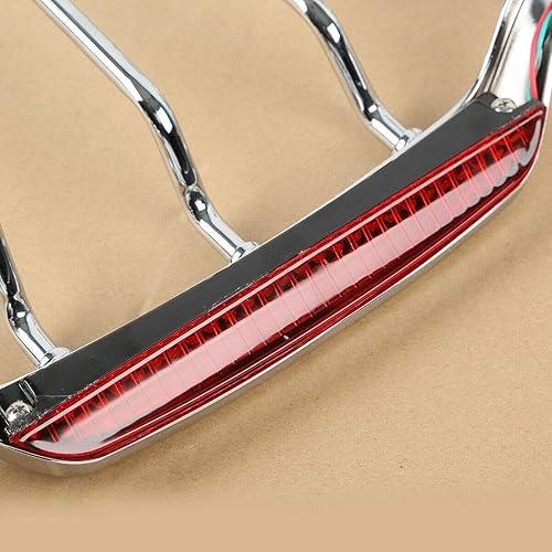 Miniatura 5 de TCT-MOTORPARTS Soporte de luz LED para Harley Tour Pak Air Wing Touring Road King Street Electra Glide 2014-2024 FLHR FLHX FLHT FLHTCU Cromo 2019