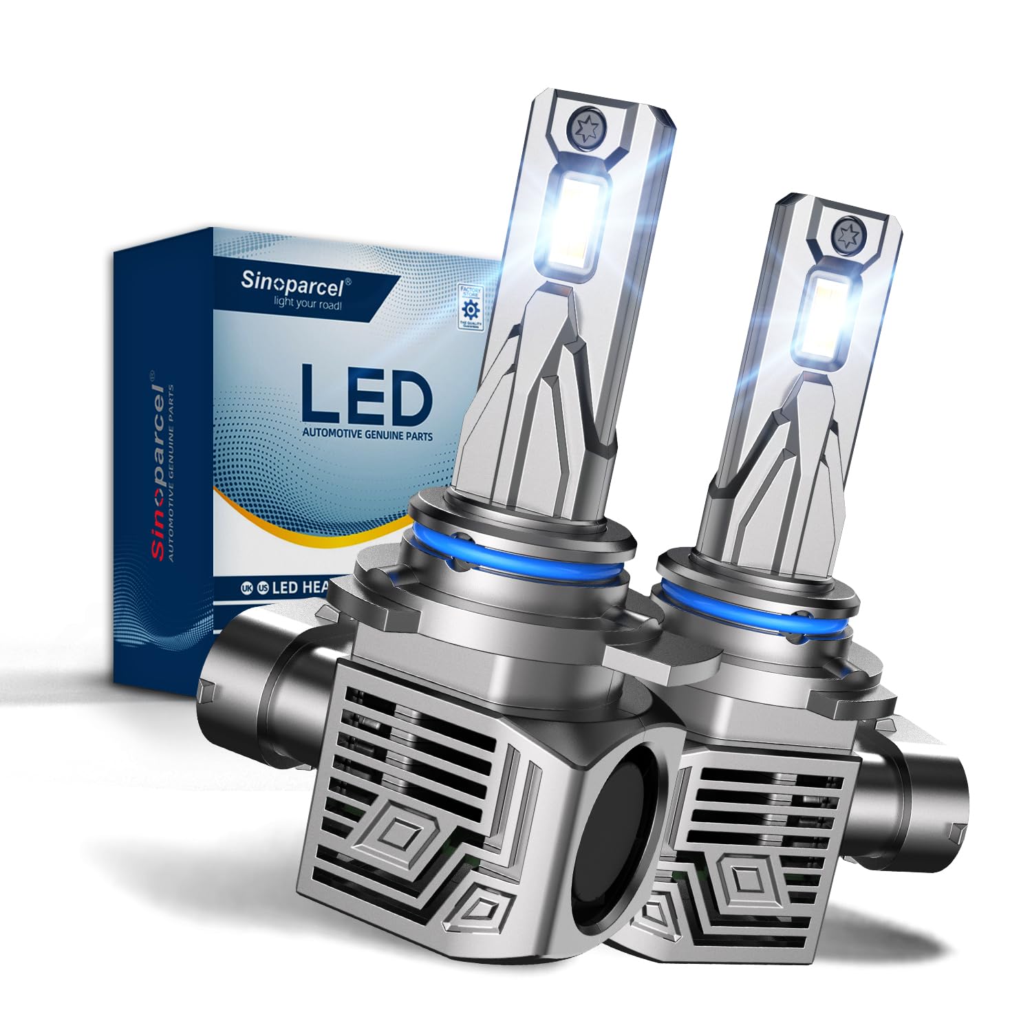 Sinoparcel Premium H15 LED Headlight Bulb, Super Bright 6500K White H15 Headlight Bulb for High Beam or DRL, 1:1 Size, with Cooling Fan, Pack of 2 — view 16