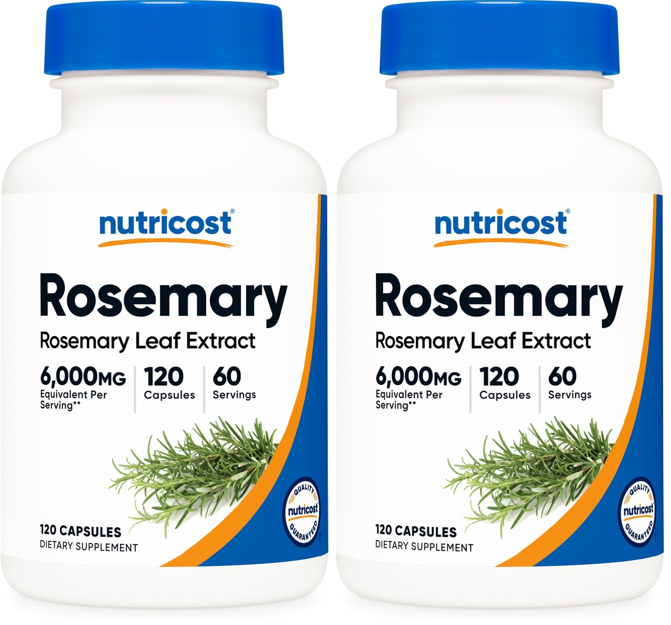 Nutricost Rosemary Extract 120 Capsules for 60 Servings Per Bottle (Pack of 2) 120 Count (Pack of 2)