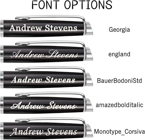 Vista 20 de Bolígrafo grabado personalizado, regalo de bolígrafo grabado con tu nombre o texto, regalo ideal de aniversario, cumpleaños o graduación plateado
