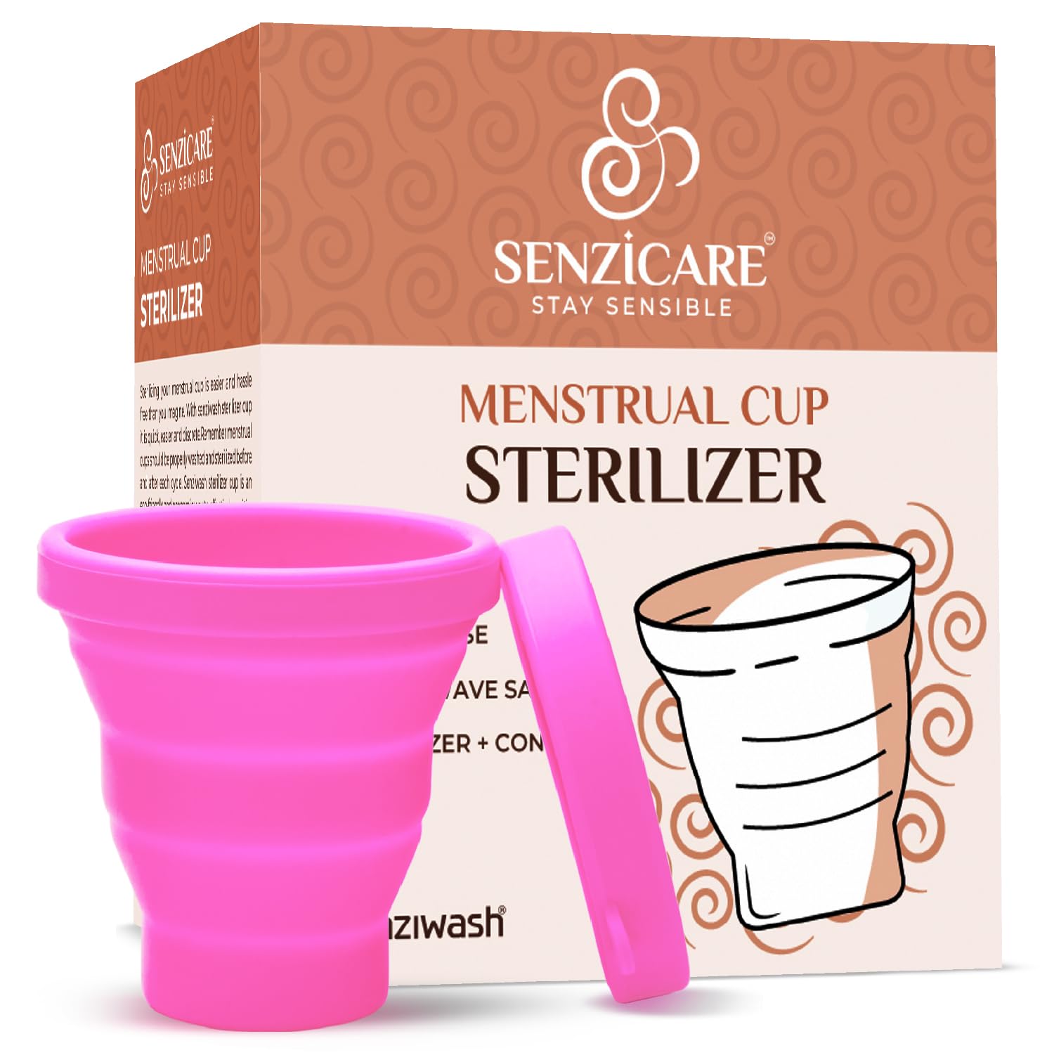 senzicare Menstrual Cup Sterilizer | Micro-wave safe | Kills 99% germs in 3 Minutes (Pack Of 1) (B0CZNZHP12) Amazon Price History, Amazon Price Tracker