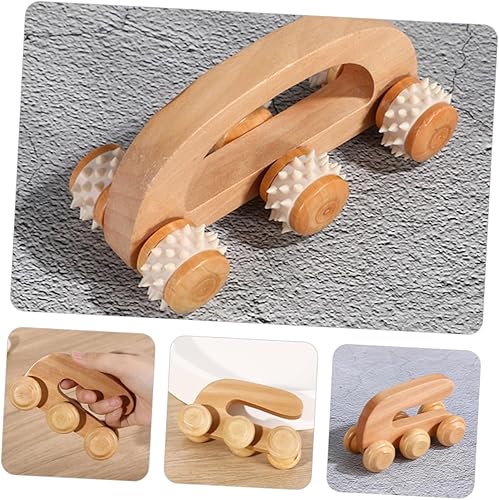 Miniatura 9 de Rodillos de masaje de pies de madera, herramientas ergonómicas de madera para relajación en el hogar para pies cuello hombro y