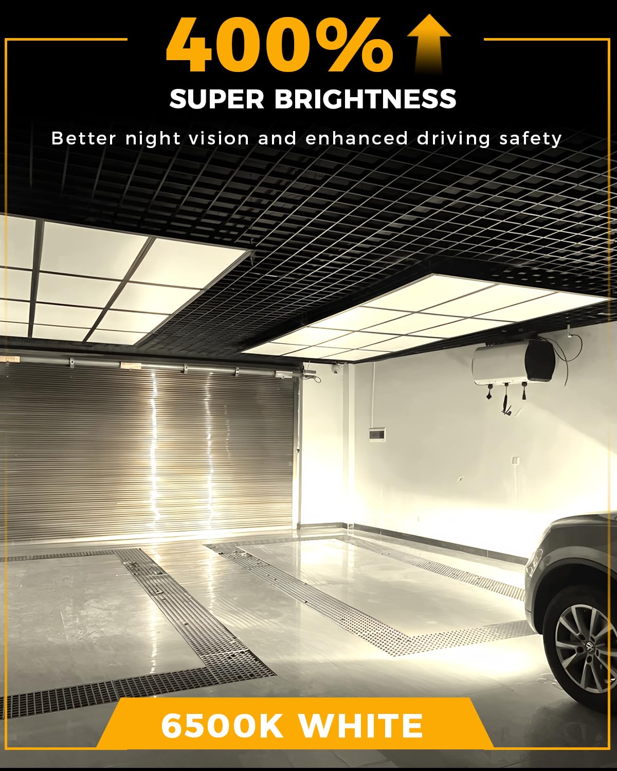 BMT xms H11 H16 LED Lampadina, 20000LM 400% Più luminosità bianco 6500K fendinebbia a LED H8, dimensioni mini 1:1 Plug and Play, 2 Pezzi