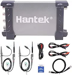 Hantek Osciloscópio 6254Bd de 4 Canais com Conjunto de 8 Peças Awg 250 Mhz 1Gsa/S