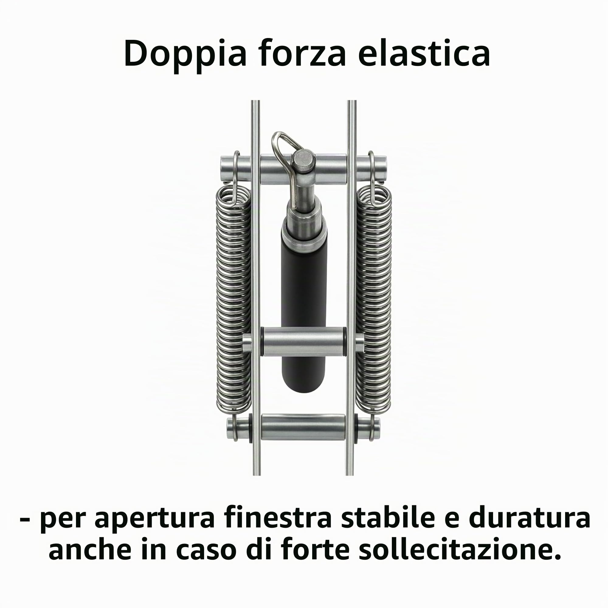 Aprifinestra Automatico per Serra – Sistema Easy-Clip, Doppia Molla, Acciaio Zincato, Capacità di Sollevamento 14kg/30lbs, Ventilazione Automatica per Finestre e Tetti
