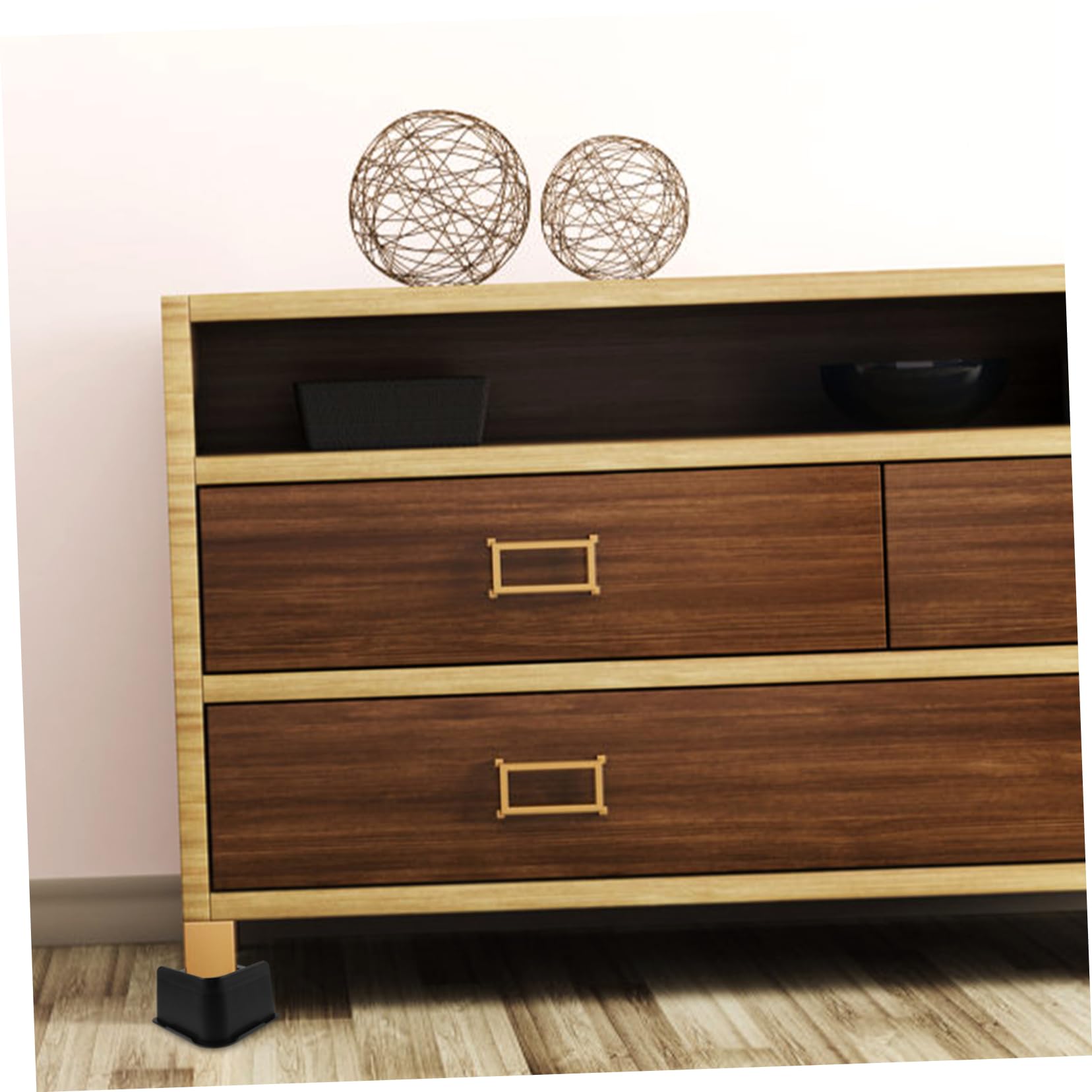 LIFKOME 4pcs Bed Frame Risers - Design Height Furniture Elevators for Sofas Desks Cabinets Heavy Duty Multi-Function Support Blocks