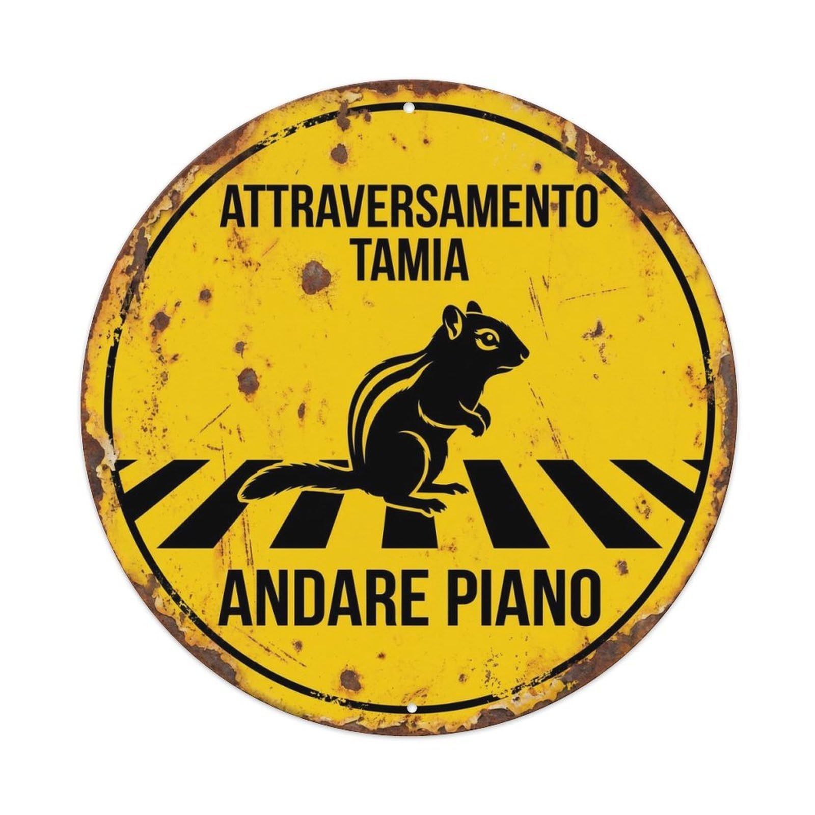 Chipmunk Crossing Andare Piano Classic Metal Tin Sign