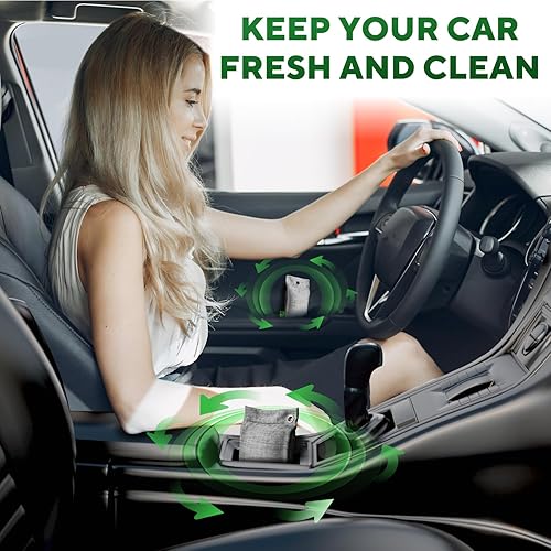 Miniatura 7 de Paquete de 12 absorbentes de olores de carbón activado, bolsas de carbón natural, absorbentes de olores para el hogar fresco, armario, zapatos,