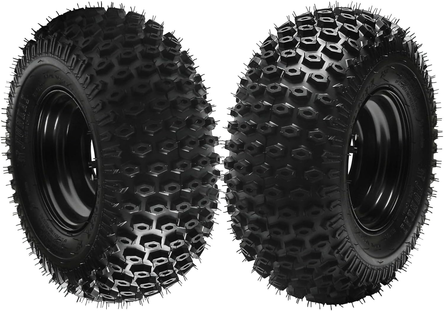 16x8-7 Tubeless Tire and Rim Assembly, 4-PR Nylon Universal Wheel 16x8x7'' for Mini Bikes, Yard Tractors, ATVs, and Four Wheelers Lawn Mowers and Go-Karts, 4-Hole 110mm Hub Distance (2pack)