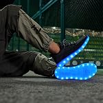 LED Light Up Shoes for Women Men, Unisex LED Shoes USB Charging Adult Halloween Flashing Sneakers Dancing Mesh Upper Glowing Luminous Trainers