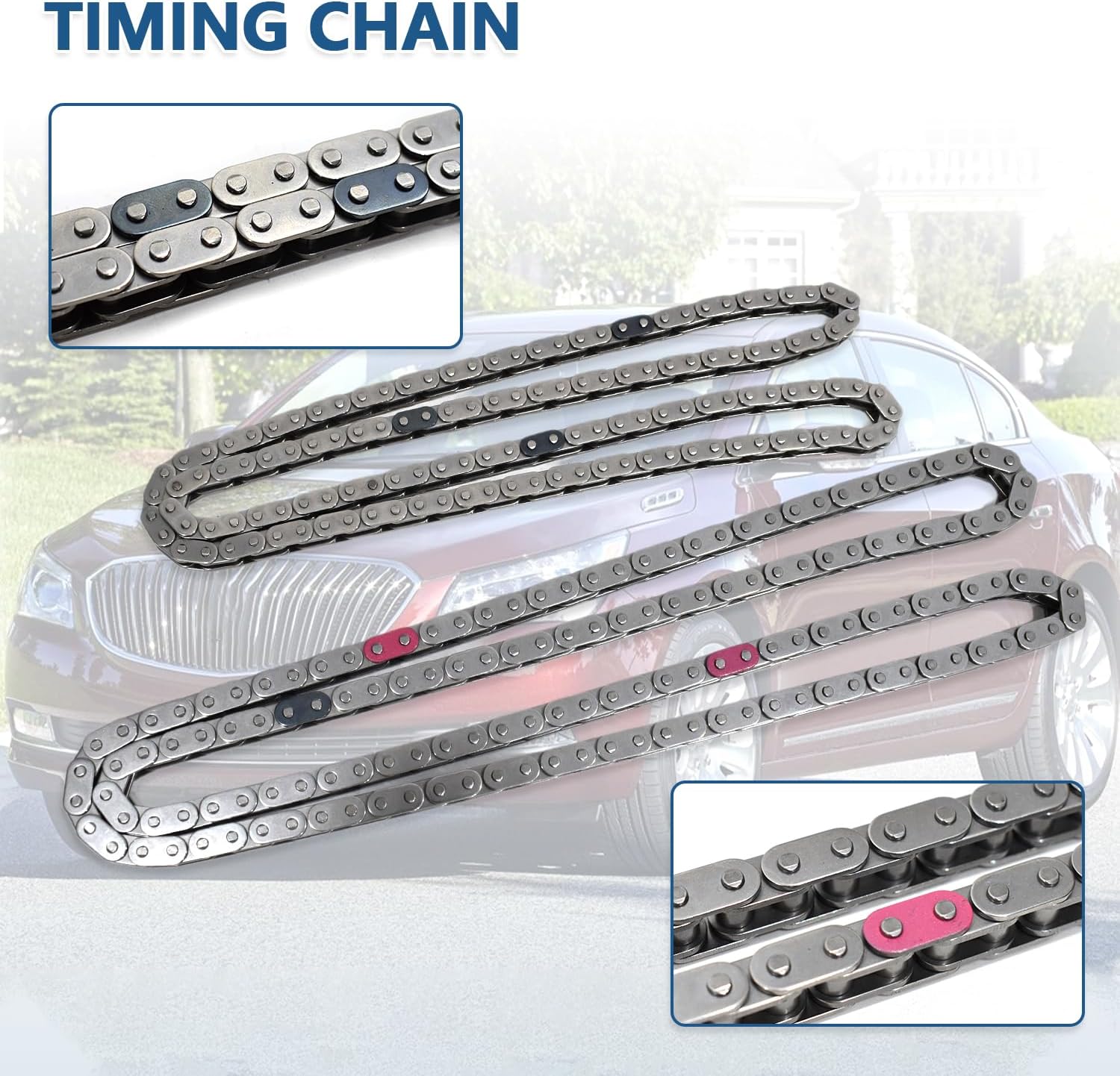 9-4201S Timing Chain Fit for Chevrolet Malibu Equinox Buick Pontiac SAAB Saturn 2008-2015 L4 2.0L 2.2L 2.4L DOHC
