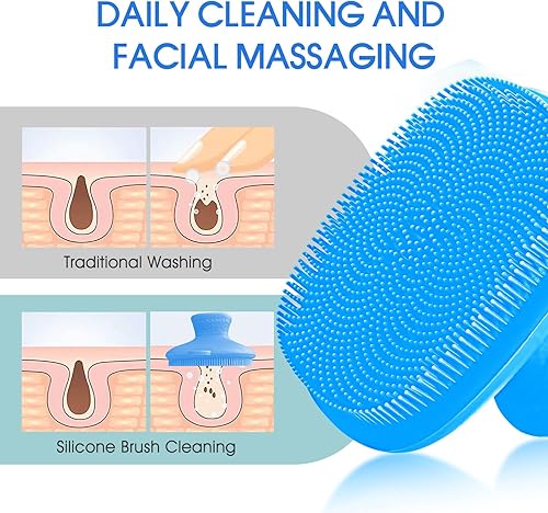 Miniatura 3 de Cepillo de limpieza facial, cepillo de limpieza facial cuadrado de la belleza del silicón, poros de limpieza profunda